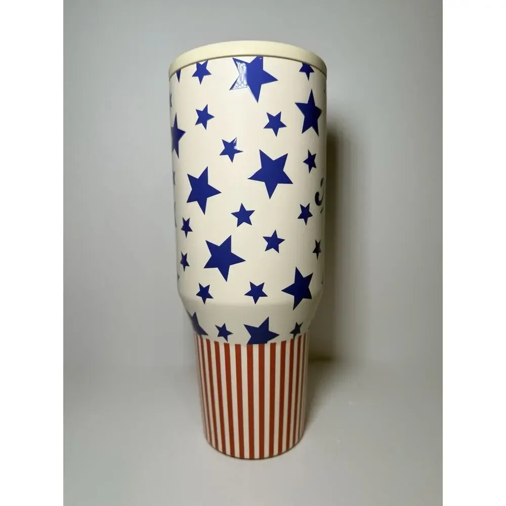 HydroJug 🇺🇸 ACTA AMERICANA 40oz Traveler Tumbler Stars Stripes Red White Blue